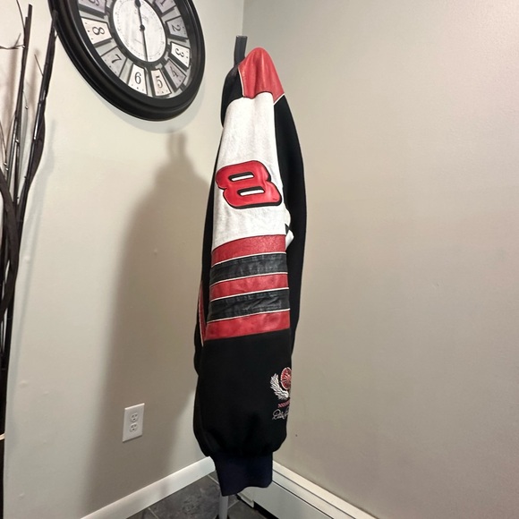 Dale Earnhardt Jr NASCAR Racing Reversible Wool Leather Jacket/Coat Size 3XL - Picture 3 of 13